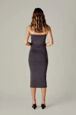 St. AgniStrapless Jersey Midi Dress - Graphite -CYNTHIA Clothing Shop ST AGNI STRAPLESS JERSEY MIDI DRESS 20230912210245 2