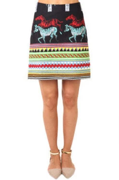 SunoSUNO A Line Mini Skirt - Black/Multi