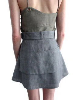 Sandy LiangIlana Skirt - Grey Check -CYNTHIA Clothing Shop Sandy Liang Ilana Skirt 20161206012019