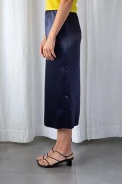 TibiSatin Slip Skirt - Dark Navy -CYNTHIA Clothing Shop Satin Slip Skirt 20230515234152