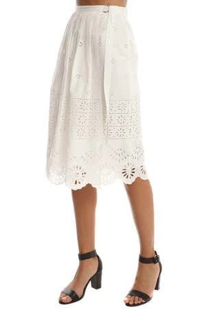 Sea New YorkWrapped Eyelet Skirt - White 4 Sea New YorkWrapped Eyelet Skirt - White - Image 2