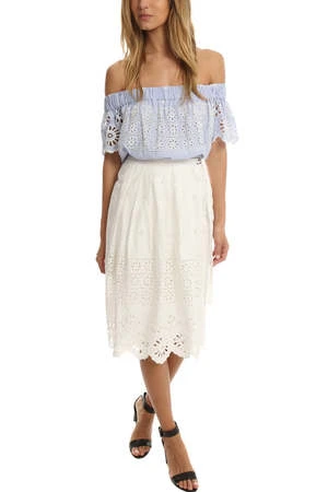 Sea New YorkWrapped Eyelet Skirt - White 6 Sea New YorkWrapped Eyelet Skirt - White - Image 4