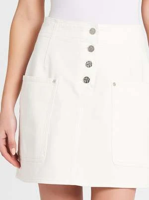 Baum Und PferdgartenShannon Skirt - White Denim 6 Baum Und PferdgartenShannon Skirt - White Denim - Image 4