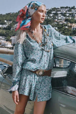SPELL & THE GYPSY COLLECTIVESienna Tunic Dress - Jade -CYNTHIA Clothing Shop Sienna Tunic Dress 20231018024155 1