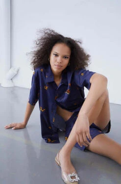 Silk LaundryBOXER SHORTS - MONARCH NIGHT SKY -CYNTHIA Clothing Shop Silk Laundry BOXER SHORTS MONARCH NIGHT SKY 20220317033322 2