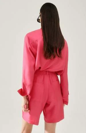 Silk LaundryTwill Double Pleated Shorts - Lemuria 6 Silk LaundryTwill Double Pleated Shorts - Lemuria - Image 4