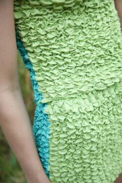 KkCoSplit Popcorn Mini Skirt - Lime/Aqua -CYNTHIA Clothing Shop Split Popcorn Mini Skirt in Lime Aqua 20230509183542