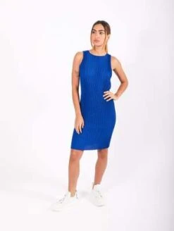 Issey MiyakeSpongy Mini Dress - Blue
