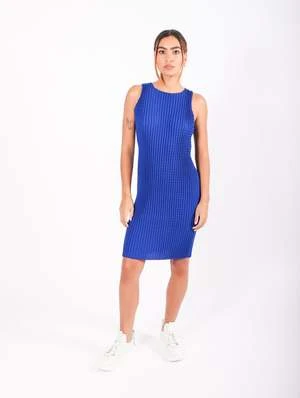 Issey MiyakeSpongy Mini Dress - Blue 7 Issey MiyakeSpongy Mini Dress - Blue - Image 5