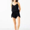 SALUAStrap Open Back Cami And Tulip Shorts - Black -CYNTHIA Clothing Shop Strap Open Back Cami and Tulip Shorts 20230725005125