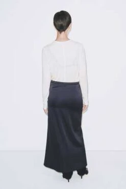 Mijeong ParkStretch Satin Maxi Skirt - Navy 12 Mijeong ParkStretch Satin Maxi Skirt - Navy -CYNTHIA Clothing Shop Stretch Satin Maxi Skirt Navy 20231010201218 2