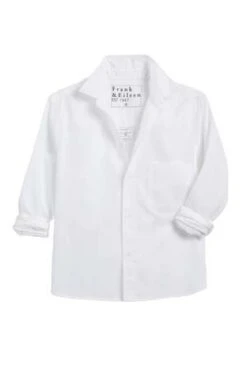 Frank & EileenUntuckable Button-Up Shirt - Whox White
