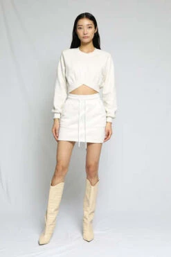 The RangeTerry Mini Skirt - Light Shell