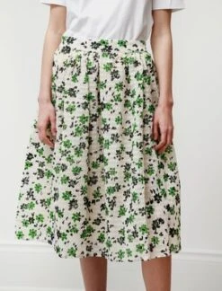ShrimpsWomens Wade Gathered Skirt In Green/Cream 7 ShrimpsWomens Wade Gathered Skirt In Green/Cream -CYNTHIA Clothing Shop Wade Gathered Skirt Green Cream 20200324003542 1