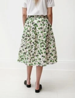 ShrimpsWomens Wade Gathered Skirt In Green/Cream 9 ShrimpsWomens Wade Gathered Skirt In Green/Cream -CYNTHIA Clothing Shop Wade Gathered Skirt Green Cream 20200324003543 1