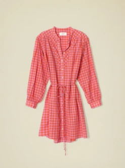 XirenaWinnie Check Dress - Orange/Pink -CYNTHIA Clothing Shop Winnie Check Dress 20230603204014 2