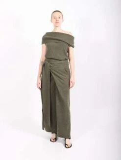 Nicholas KWrap Skirt - Olive Heather