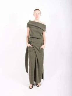 Nicholas KWrap Skirt - Olive Heather 21 Nicholas KWrap Skirt - Olive Heather -CYNTHIA Clothing Shop Wrap Skirt in Olive Heather by Nicholas K 20230906013528 2