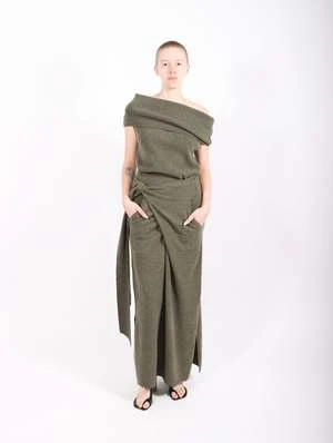 Nicholas KWrap Skirt - Olive Heather 7 Nicholas KWrap Skirt - Olive Heather - Image 5