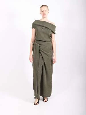 Nicholas KWrap Skirt - Olive Heather 5 Nicholas KWrap Skirt - Olive Heather - Image 3