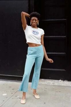 WrayRikki Pant - Ocean Micro Gingham 8 WrayRikki Pant - Ocean Micro Gingham -CYNTHIA Clothing Shop Wray Rikki Pant Ocean Micro Gingham 20230809015631 2