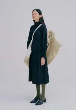 WNDERKAMMERZip Up Rib Dress - Black -CYNTHIA Clothing Shop Zip up Rib Dress Black 20200919001858 1