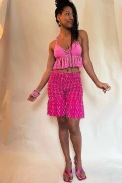 Abacaxiabacaxi Ruffled Smocked Shorts -CYNTHIA Clothing Shop abacaxi NYC Ruffled Smocked Shorts 20230310213530