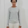 BaserangeLong Sleeve Tee - Melange Grey -CYNTHIA Clothing Shop long sleeve tee in melange grey 20220328230809