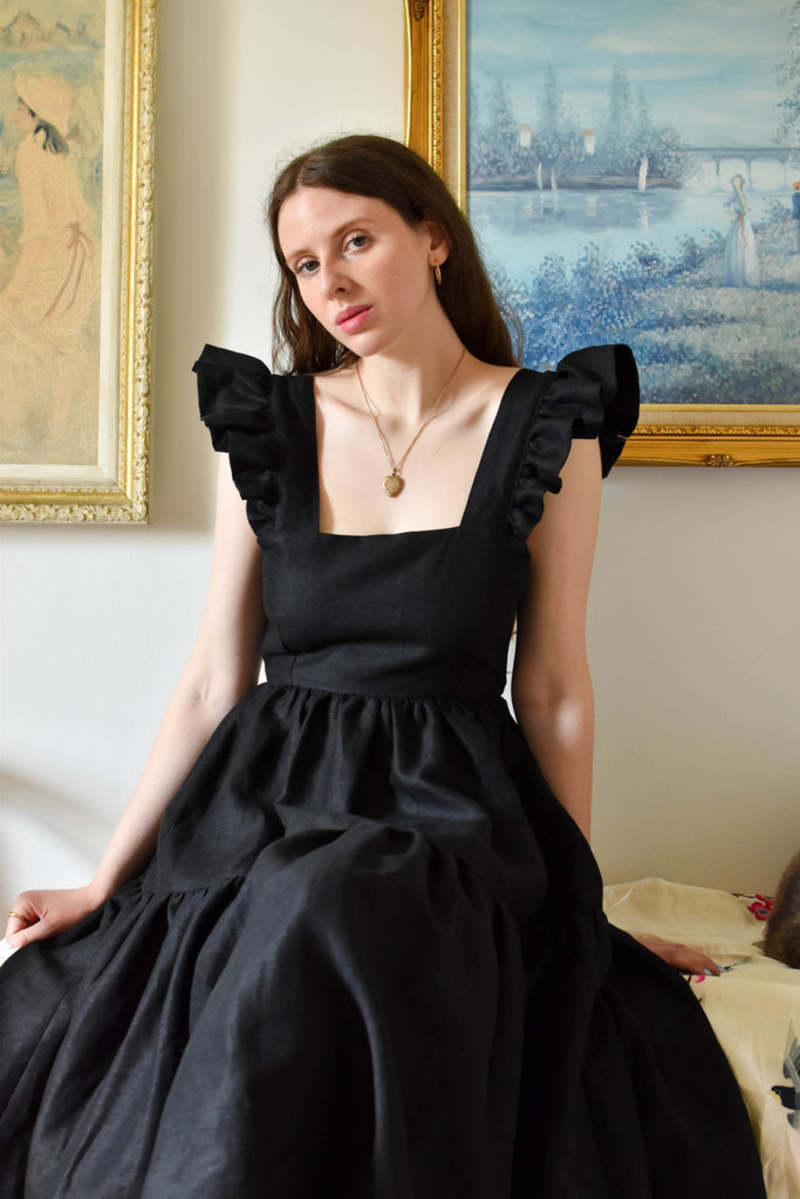 CYNTHIA Clothing Shop -CYNTHIA Clothing Shop Eliza Faulkner Angelica Dress Black Linen 20220429162239